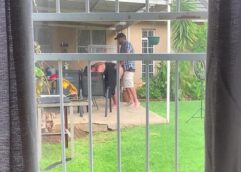 Boy catches neighbors fucking in the backyard Homemade Porn